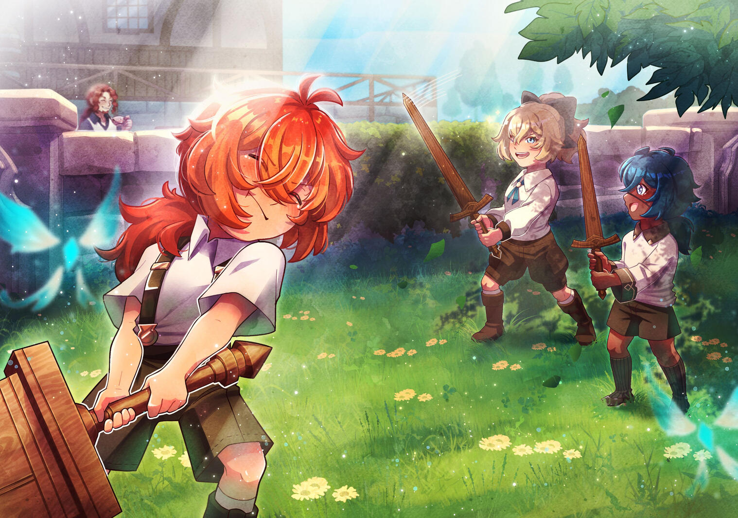 Genshin Impact - Diluc, Jean, and Kaeya as children Genshin Impact - Diluc, Jean, and Kaeya as children